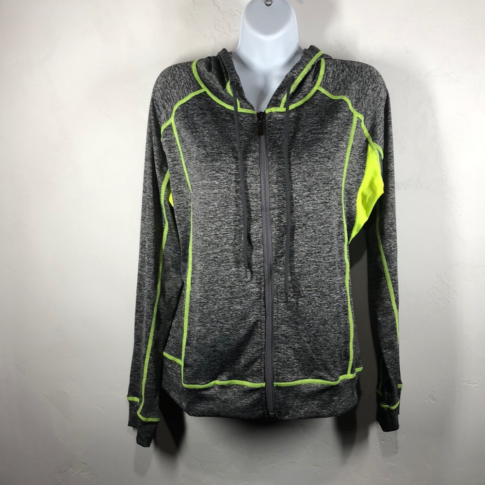 Fu Yu Kai gray hooded zip jacket size L/XL
